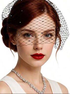 Classic Black Birdcage Veil Fascinator - Elegant Women’s Accessory